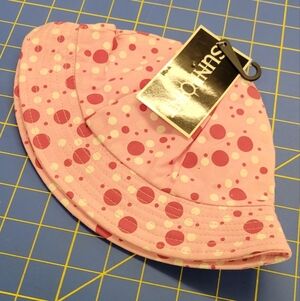 Sunport Pink Polka Dot Bucket Hat One Size Fits Most Toddlers